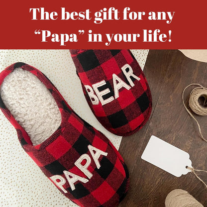 Men'S Papa Bear Matching Family Gifts for Dad Clog Slipper